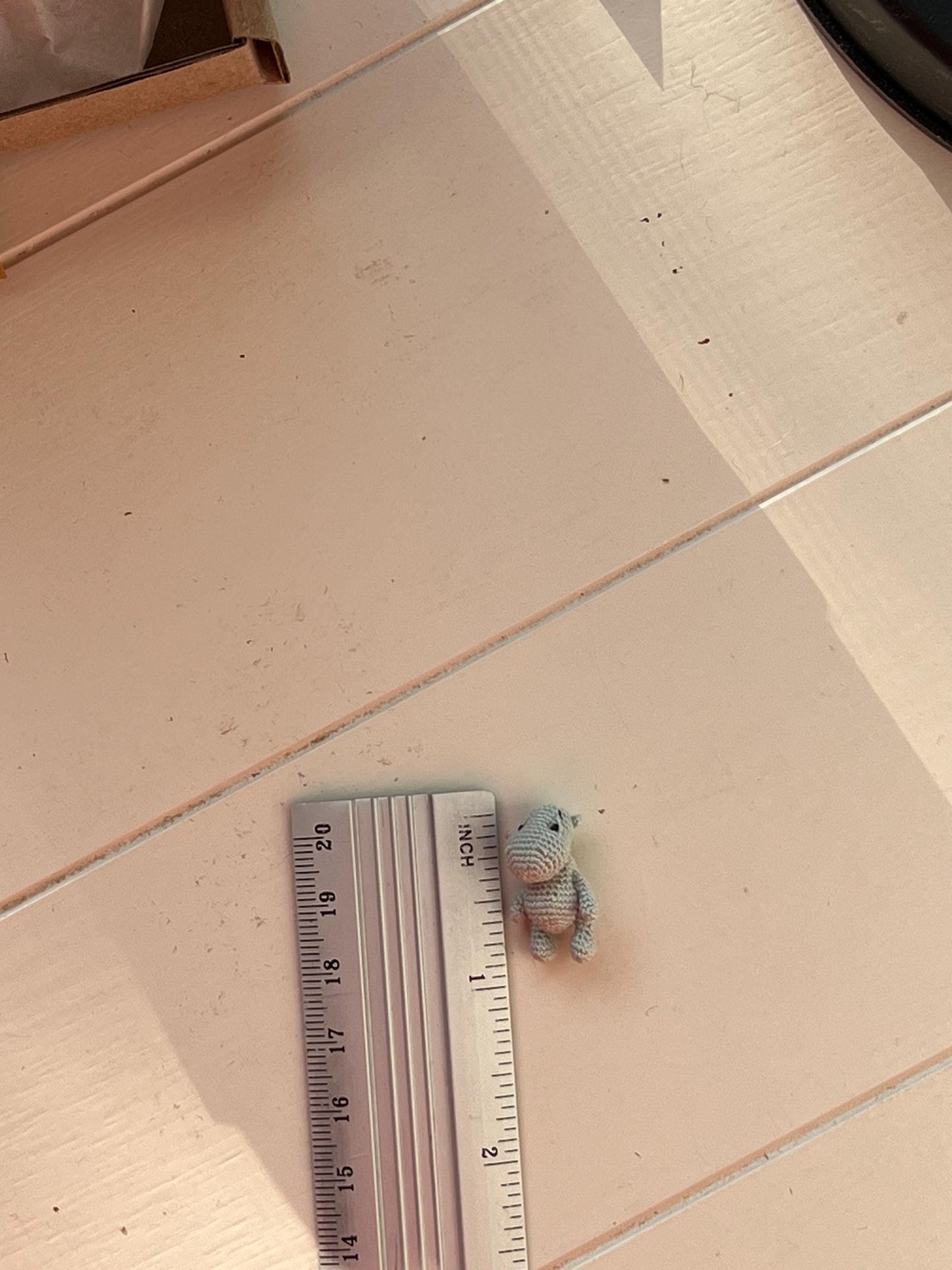 Miniature Crochet Hippo with Balloons