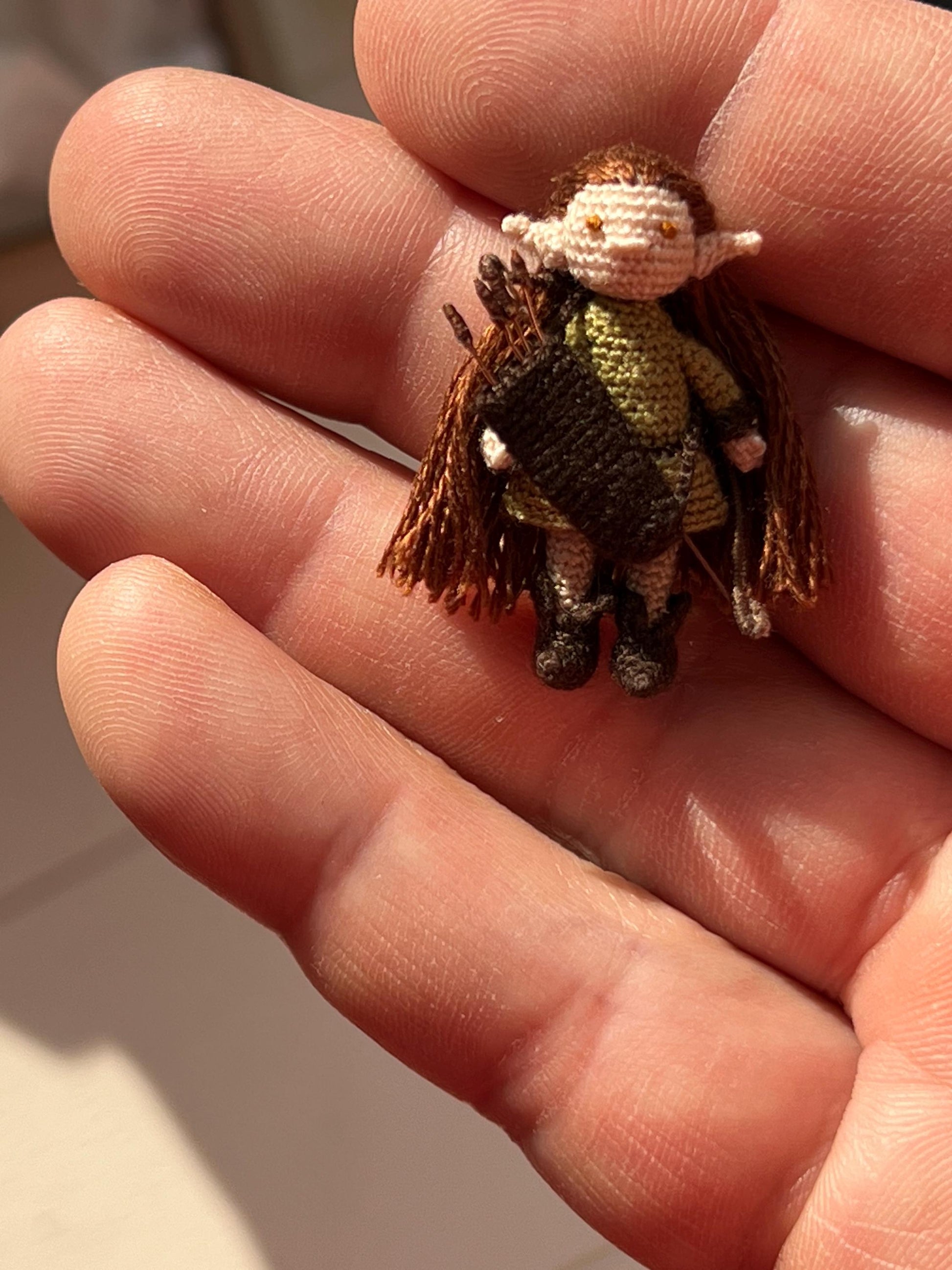TaleWorld fantasy crochet elf with quiver