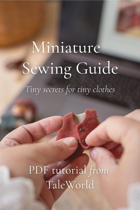 Printable miniature sewing guide for tiny doll clothes – TaleWorld Studio PDF tutorial