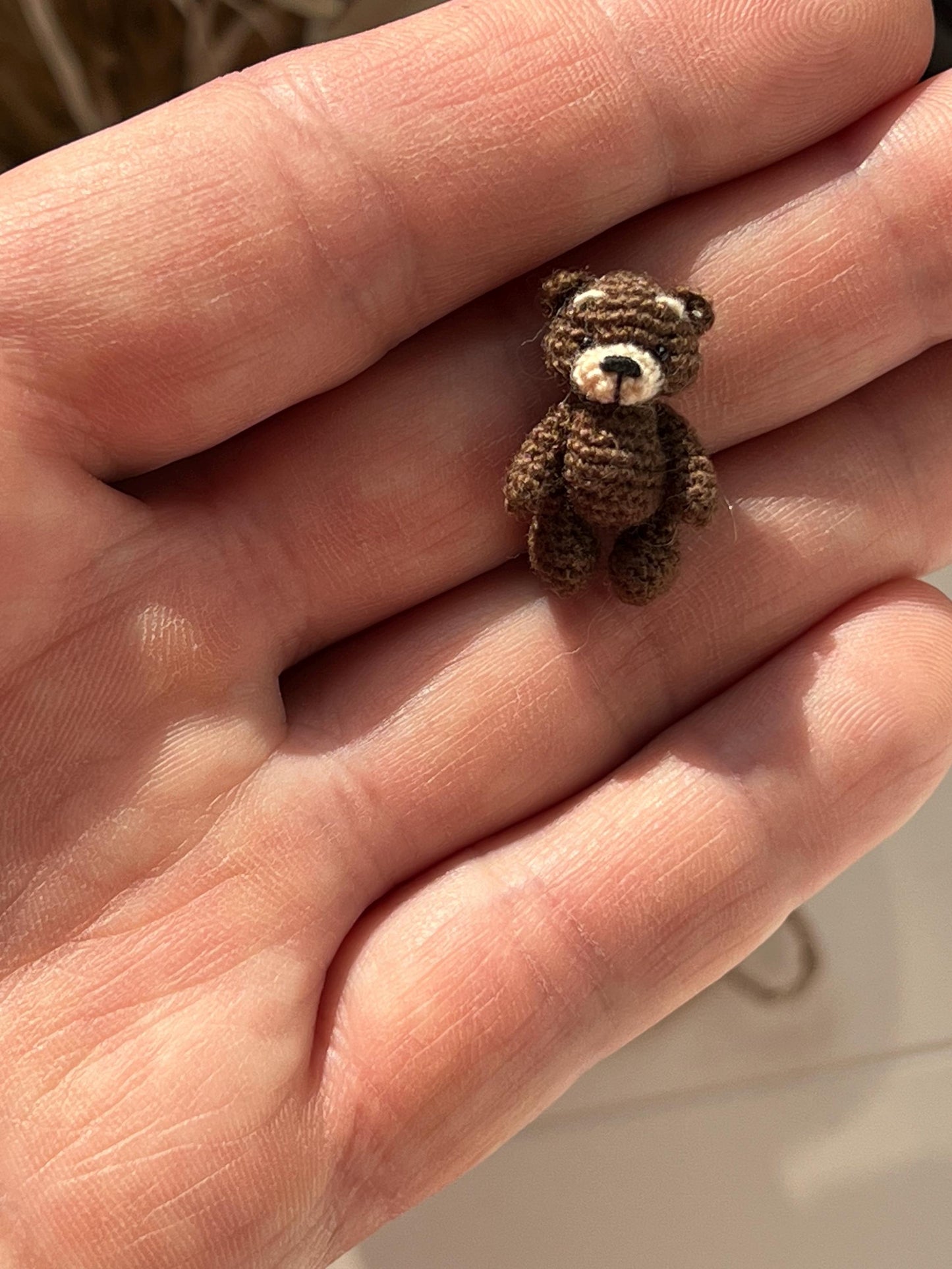 Miniature Crochet brown Bear