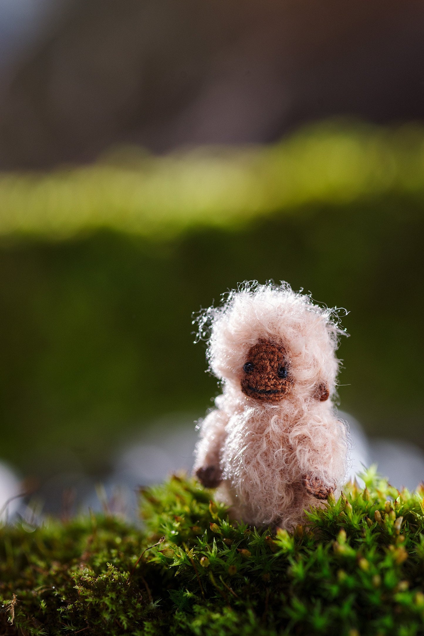 Miniature crochet bigfoot