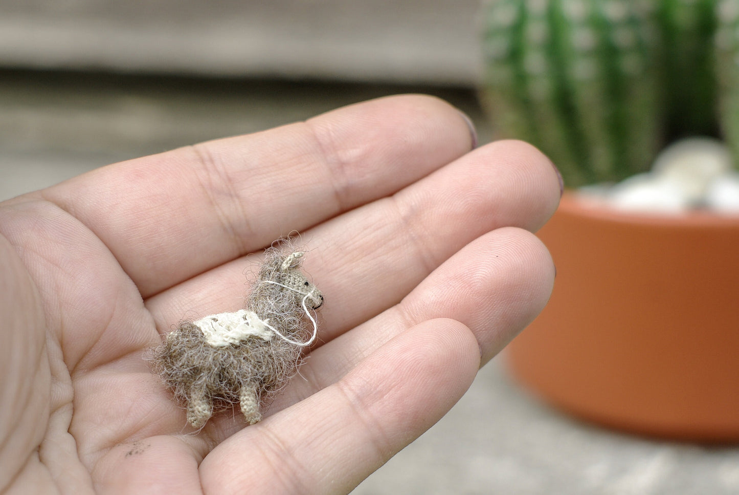 Miniature Crochet Llama