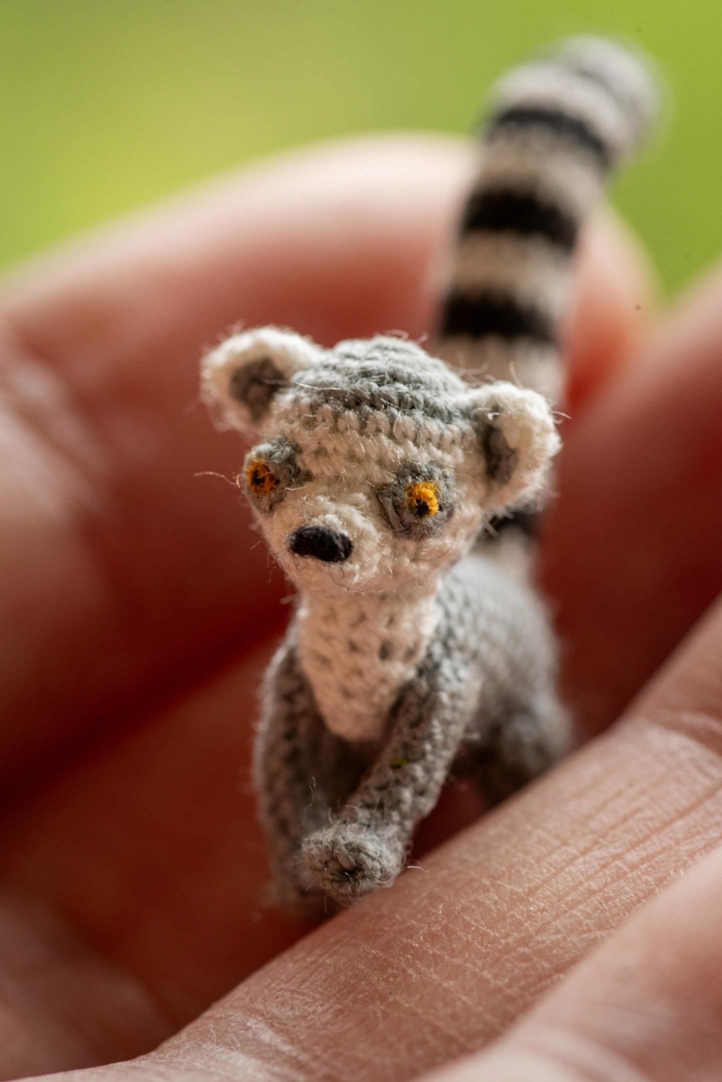 Micro miniature realistic lemur