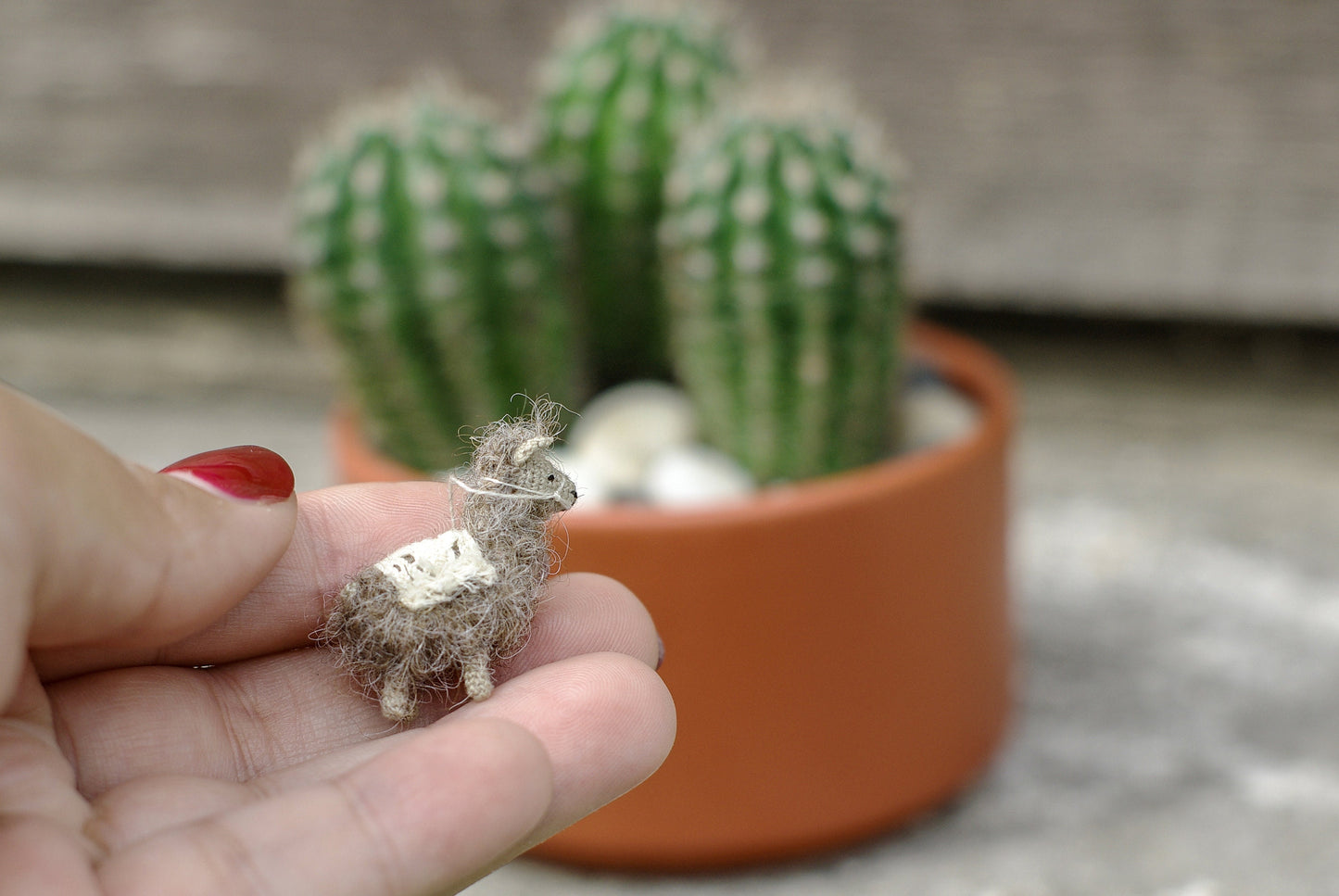 TaleWorld crochet llama — a soulful creature made from thread and natural fiber