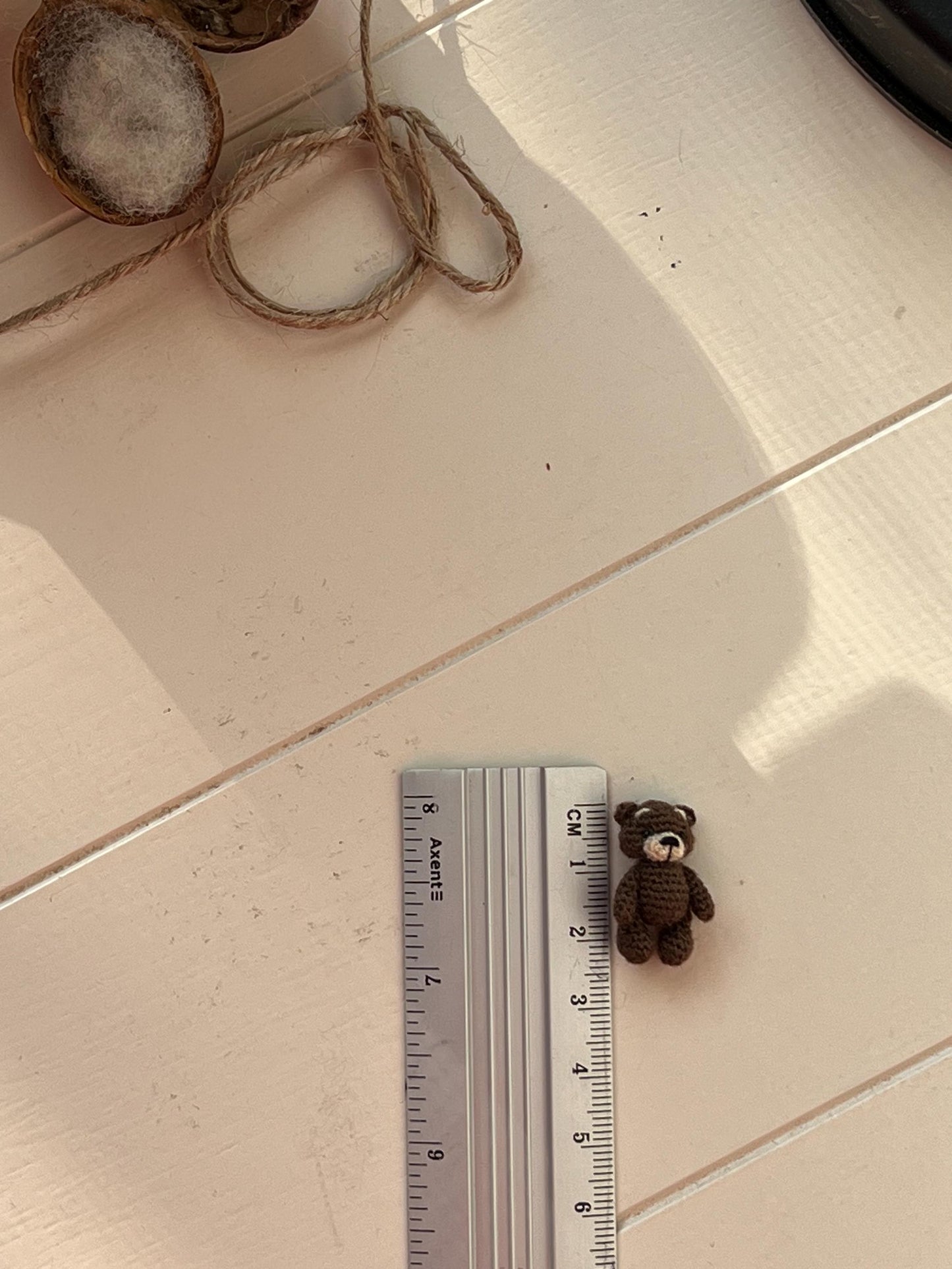 Miniature Crochet brown Bear